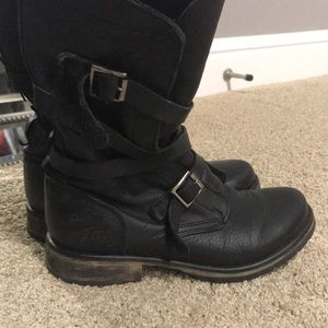 Steve Madden leather biker boots